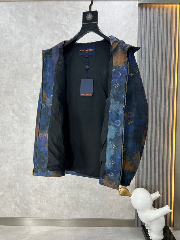 Side profile of Louis Vuitton luxury clothing with runway-inspired design