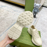 Side profile of Gucci bold contrast sneakers sleek tonal finish