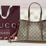 Front view of Gucci Emblem Small Tote Bag premium tote bag