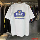 Full styled look of Rhude luxury clothing with tailored silhouette