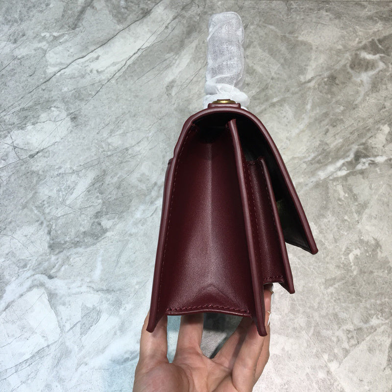 Sophisticated Premium PU Leather Handbag - Sleek Minimalist Lines | Women's Luxury Handbag #850 - back view (image 4) of designer-inspired handbag