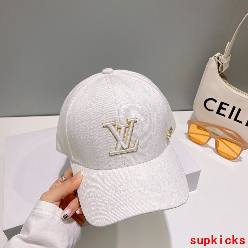 Close-up detail view of Louis Vuitton unisex cap