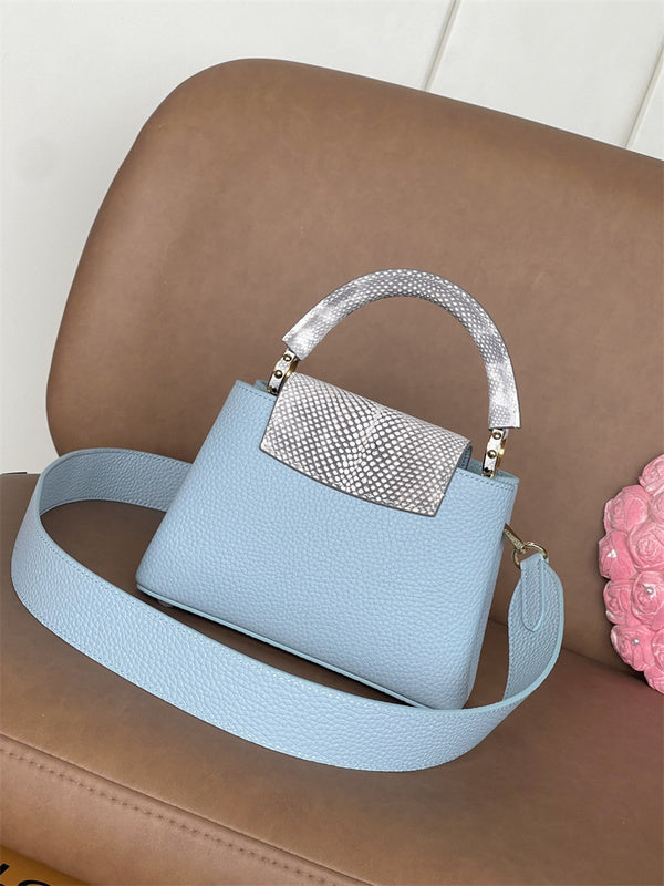  Timeless crossbody bag carried on shoulder