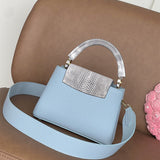  Timeless crossbody bag carried on shoulder