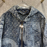 Flat lay presentation of Louis Vuitton luxury clothing with monogram-inspired silhouette