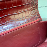 Modern Vegan Leather Handbag - Polished Finish | Women's Statement Accessory #411 - texture close-up (image 9) of designer-inspired handbag
