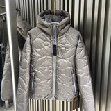 Front view of Louis Vuitton luxury clothing with logo-detail design