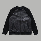 Back view of Louis Vuitton luxury clothing with signature branding