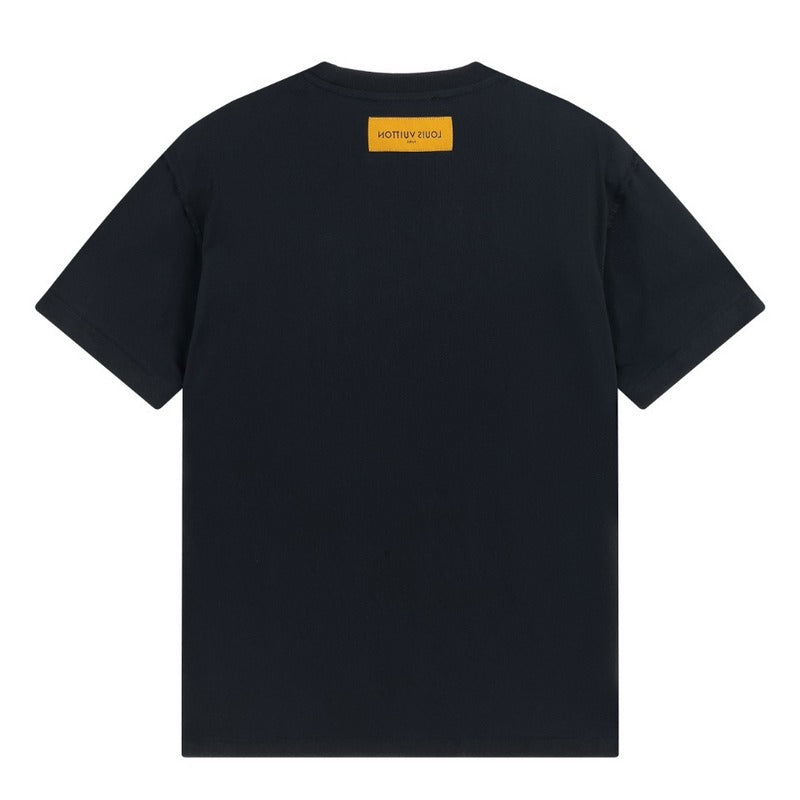 Close-up detail shot of Louis Vuitton cotton t-shirt with everyday silhouette
