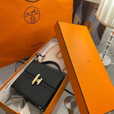 Side view of modernist structured handbag