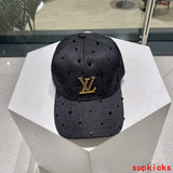 Close-up detail view of Louis Vuitton unisex cap