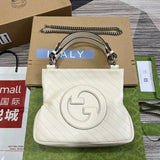 Side profile of statement signature women's handbag – women's premium purse