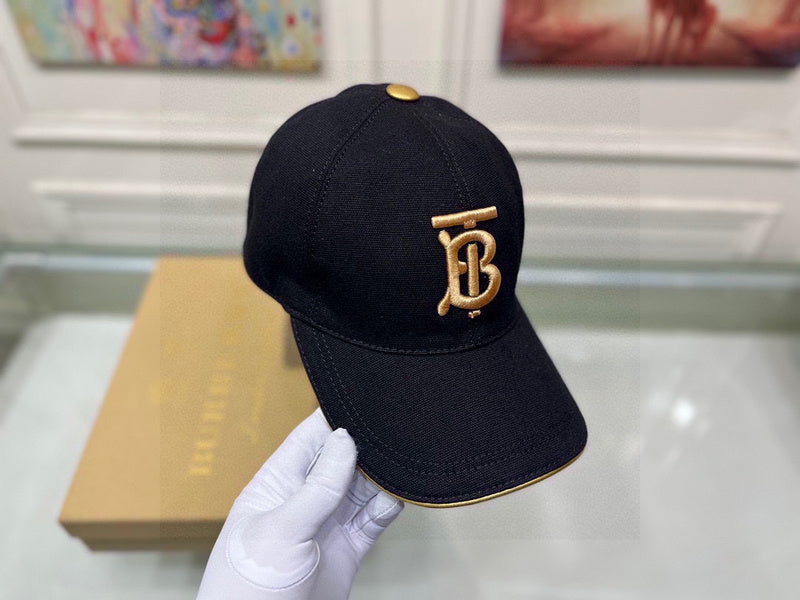 Angled view of Burberry unisex cap