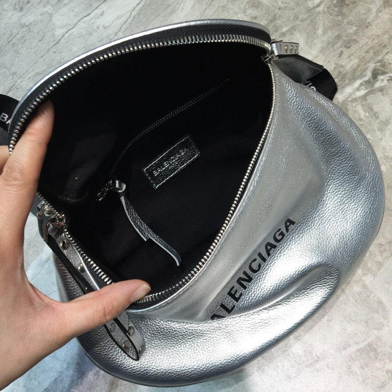 Polished Faux Leather Handbag - Polished Finish | Women's Fashion Handbag #740 - styled full view (image 7) of designer-inspired handbag