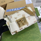 Side profile of statement polished women's handbag – women's everyday handbag