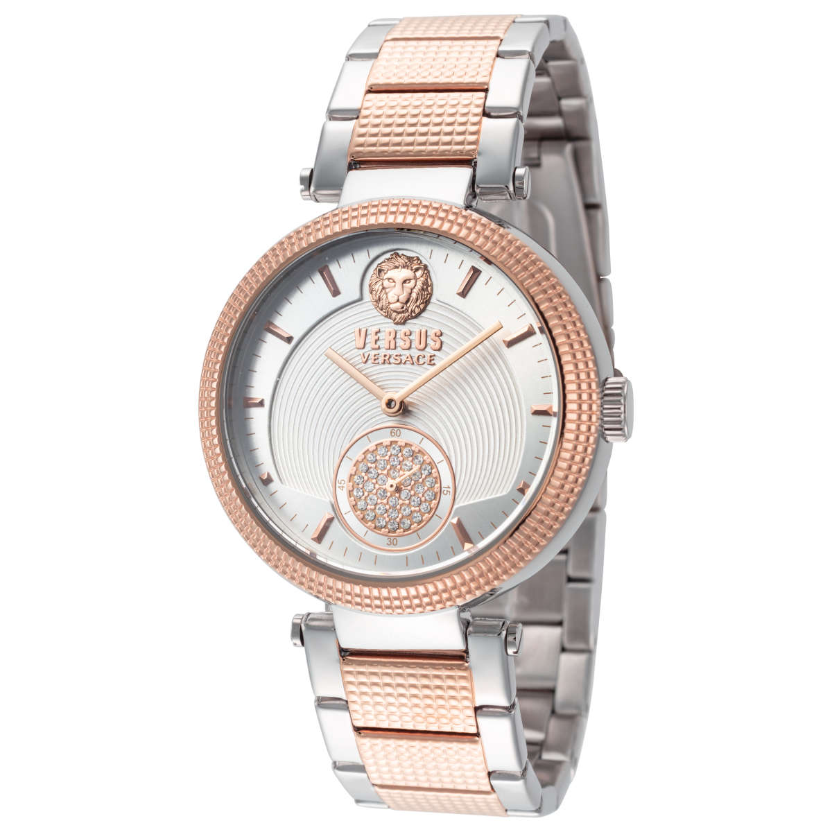 Side view of Versace women's watch