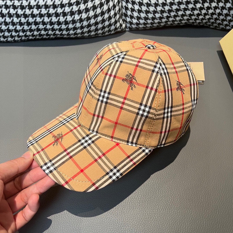 Angled view of Burberry unisex cap