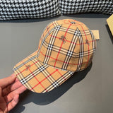 Angled view of Burberry unisex cap
