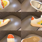 Side profile of Gucci tonal black sneakers padded collar comfort