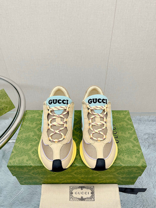 Gucci stone beige luxury sneakers view 7 classic court silhouette