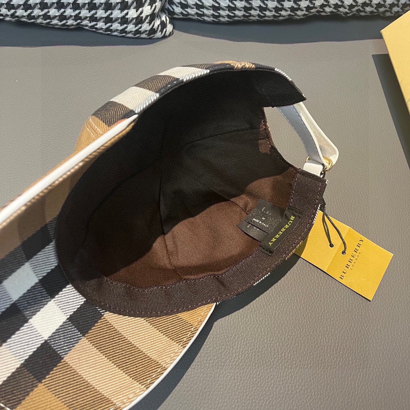 Close-up detail view of Burberry unisex cap