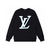Side profile of Louis Vuitton luxury clothing with signature branding