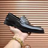 Hermès Grey Loafer Flats - Heel Detail View