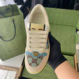 Gucci soft grey luxury sneakers view 9 chunky sole construction