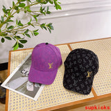Close-up detail view of Louis Vuitton unisex cap