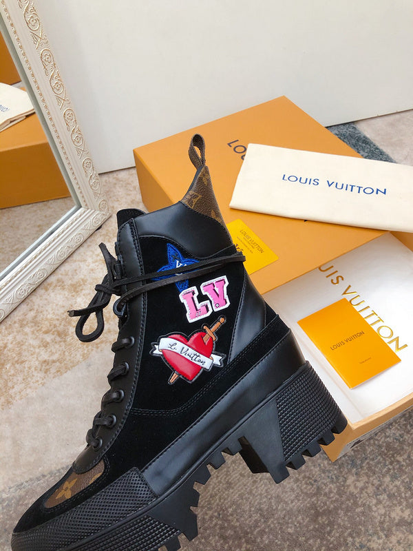 Close-up of Louis Vuitton shoes craftsmanship