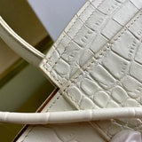 Bold Faux Leather Handbag - Signature Hardware Accents | Women's Everyday Carry Handbag #1730 - top view (image 11) of designer-inspired handbag