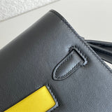 Close-up detail of clean-lined bag design