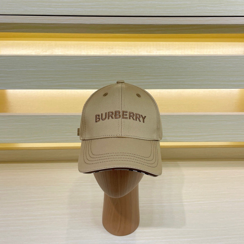 Close-up detail view of Burberry unisex cap