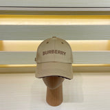 Close-up detail view of Burberry unisex cap