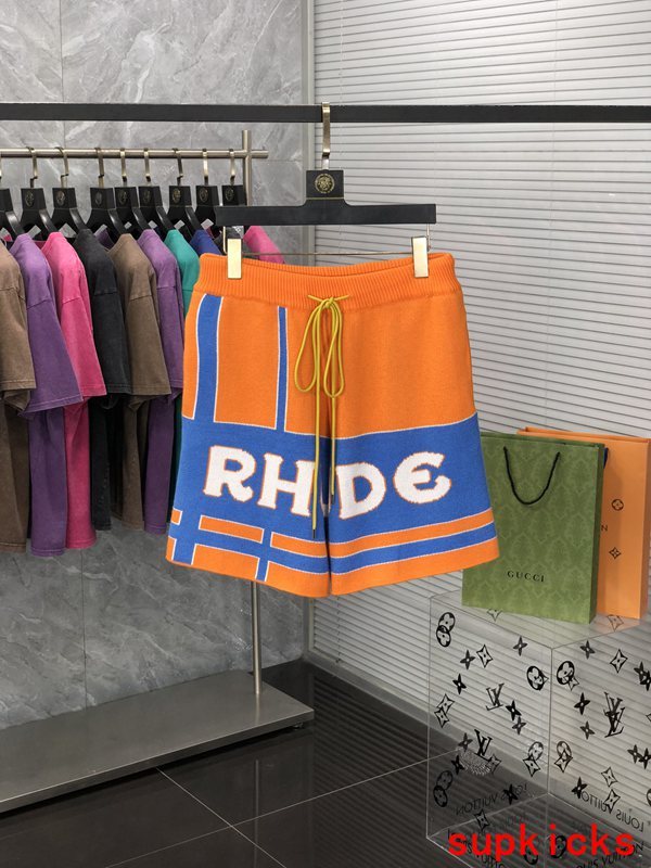 Front view of Rhude luxury clothing with relaxed-fit cut