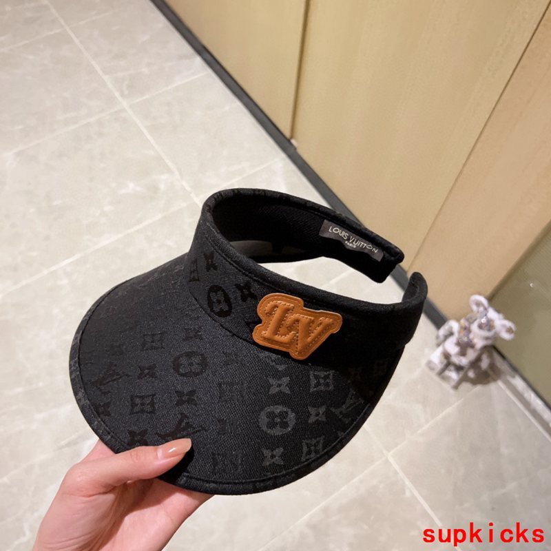 Close-up detail view of Louis Vuitton unisex cap