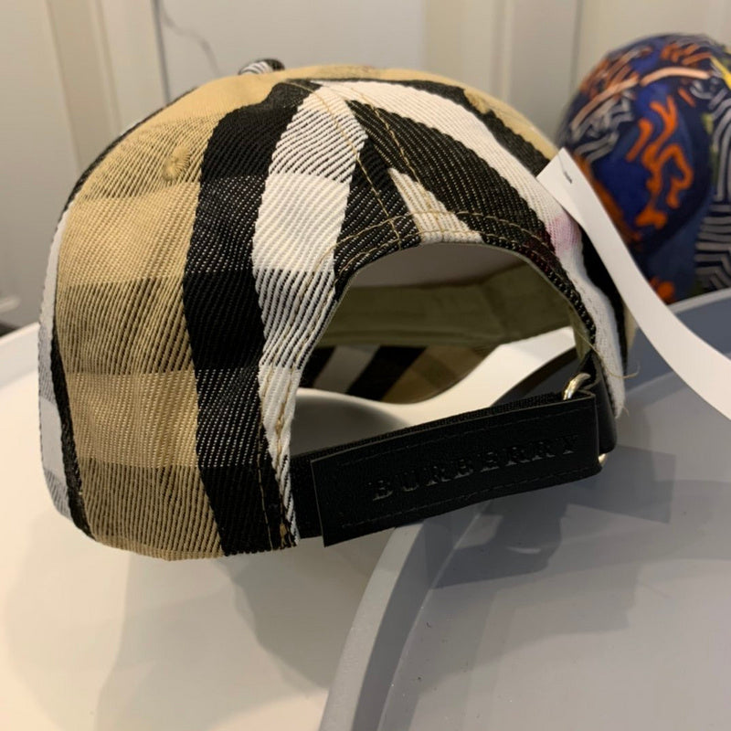 Side view of Burberry unisex cap
