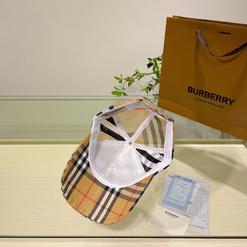 Angled view of Burberry unisex cap