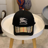 Close-up detail view of Burberry unisex cap