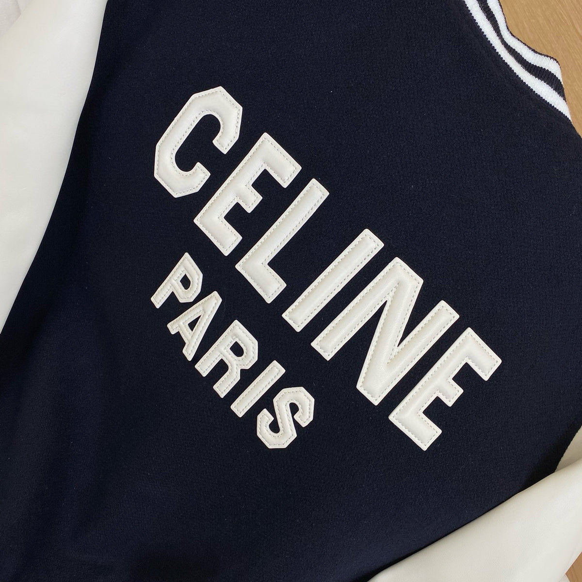 Celine Bomber Jacket detail shot – designer craftsmanship and quality