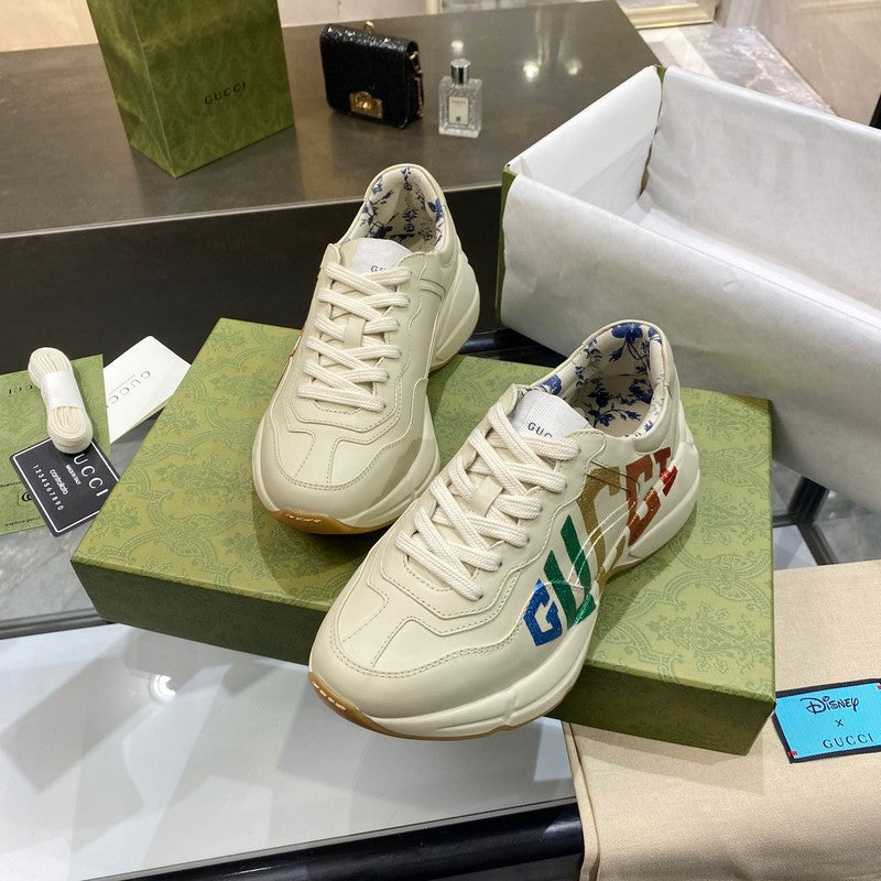 Gucci fresh white-and-black luxury sneakers view 6 signature lace-up style