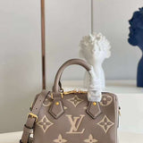 Side profile of elevated statement women's handbag – women's designer-style accessory