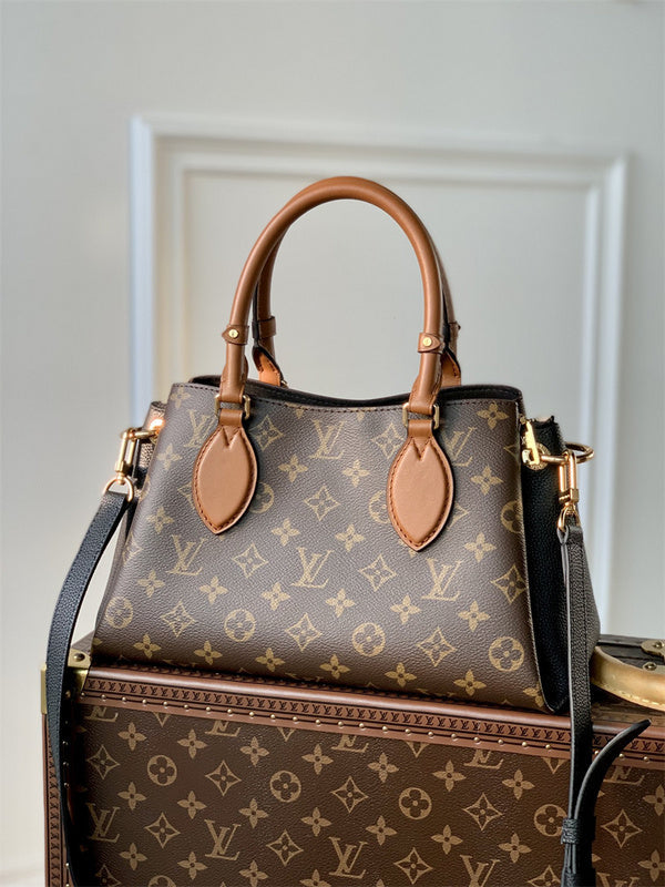  clean-lined top-handle bag styled with outfit 24