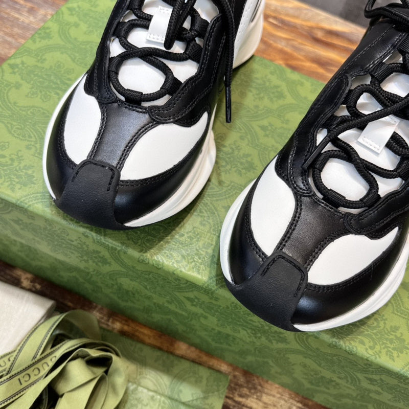 Gucci neutral cream luxury sneakers view 5 sleek tonal finish