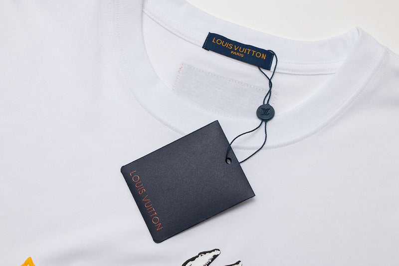 Flat lay presentation of Louis Vuitton cotton t-shirt with everyday silhouette