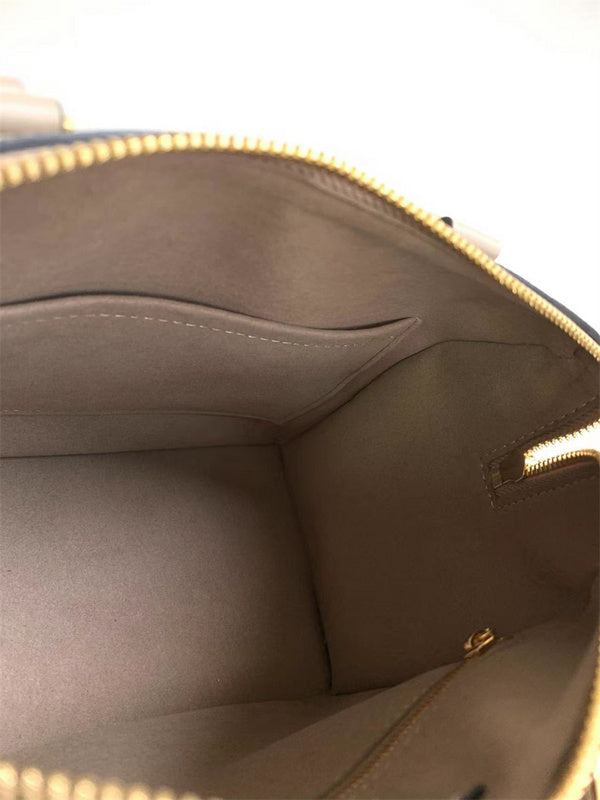  curated structured bag detail view showing craftsmanship