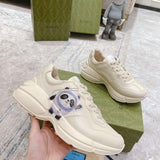Gucci classic monochrome luxury sneakers view 6 retro runner design