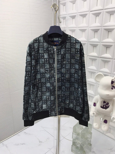 Front view of Louis Vuitton luxury clothing with tailored silhouette