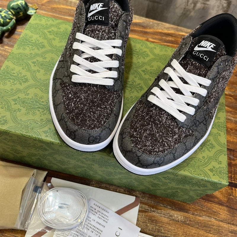Gucci bold contrast luxury sneakers view 8 breathable knit upper