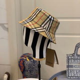 Close-up detail view of Burberry unisex cap
